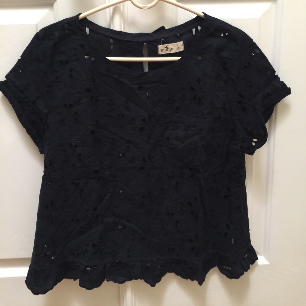Hollister short sleeve blouse size large